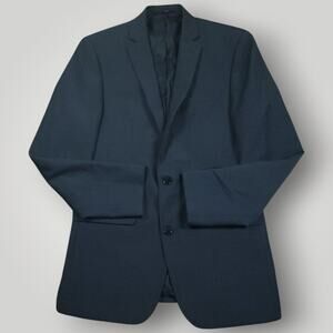 Bar III Blazer Sport Coat Mens 36R Slim Fit Performance Wool Blend Stretch Blue
